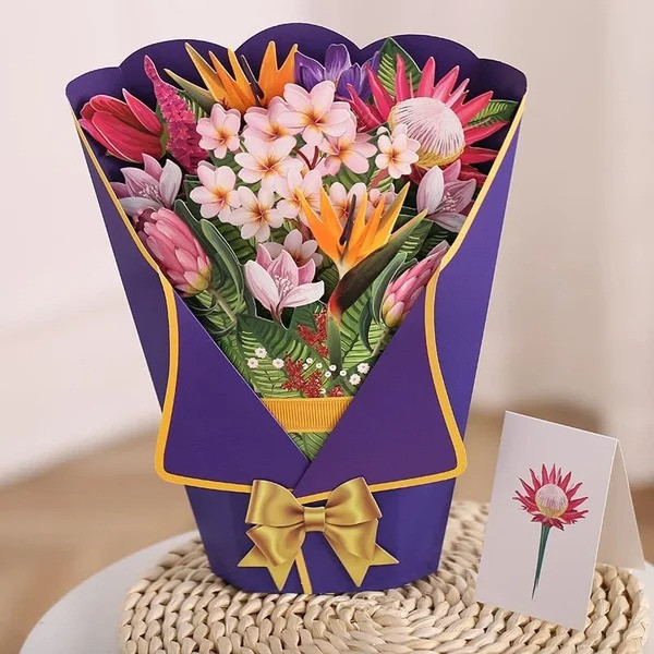 💕Gift for Love🎁49% OFF💐Pop-Up Flower Bouquet Greeting Card💐