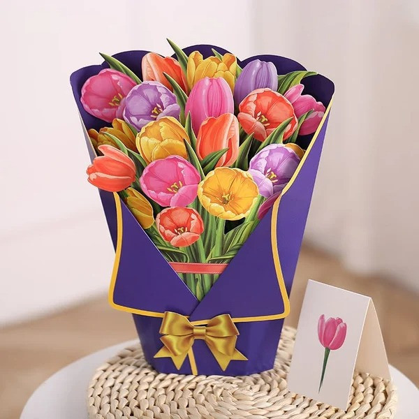 💕Gift for Love🎁49% OFF💐Pop-Up Flower Bouquet Greeting Card💐