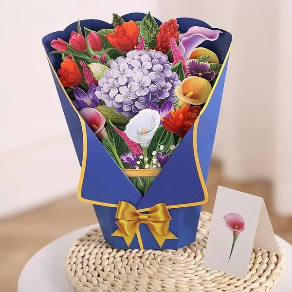 💕Gift for Love🎁49% OFF💐Pop-Up Flower Bouquet Greeting Card💐