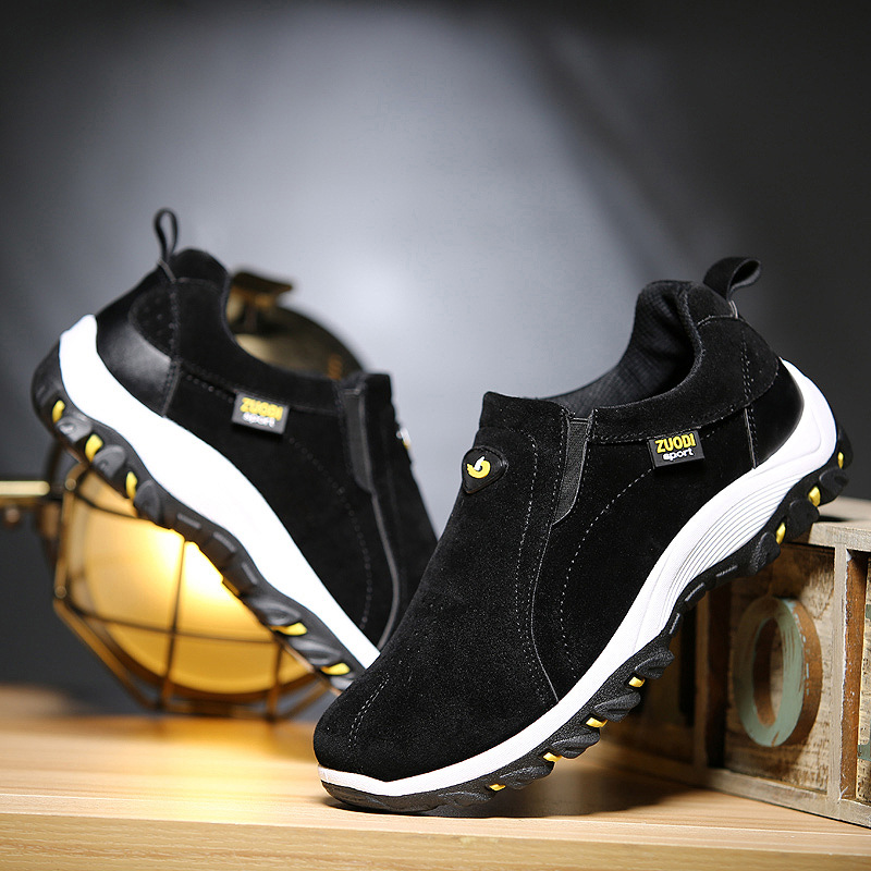 MEN'S GOOD ARCH SUPPORT OUTDOOR BREATHABLE LIGHTWEIGHT WALKING SLIP ON SNEAKERS