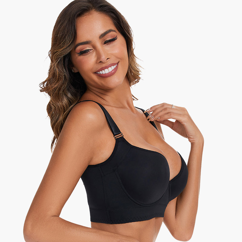 Sudiltd® Push-Up Back Smoothing Bra - Black+Beige (2 PACK）