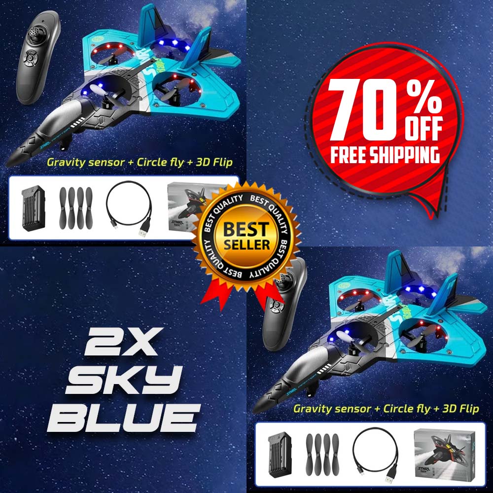 (🎄2023 CHRISTMAS SALE - 70% OFF🎁) V17 Jet Fighter Stunt RC Airplane ✈️