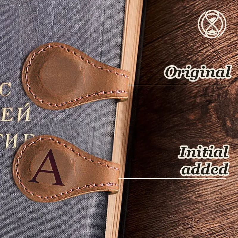 TimelessMark - LAST DAY SALE 70% OFF - Personalized Magnetic Leather Bookmark