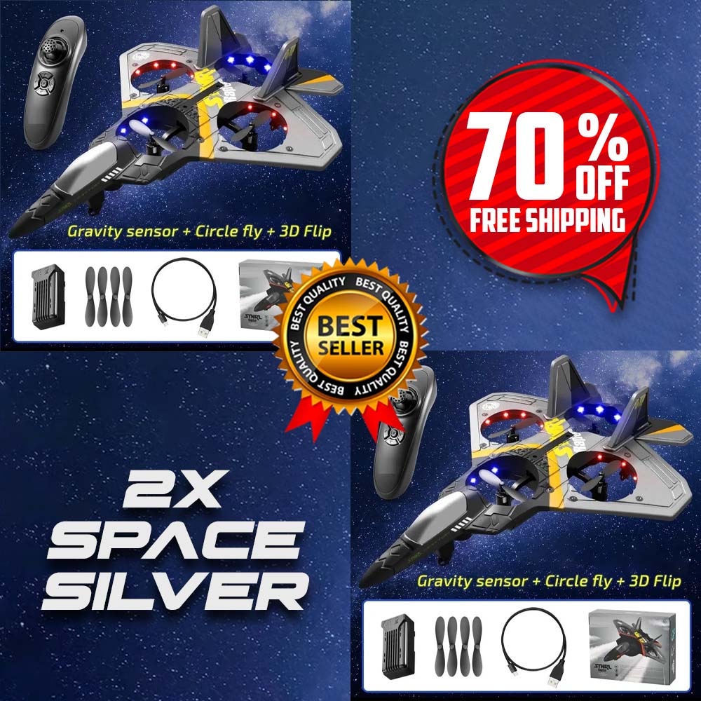 (🎄2023 CHRISTMAS SALE - 70% OFF🎁) V17 Jet Fighter Stunt RC Airplane ✈️