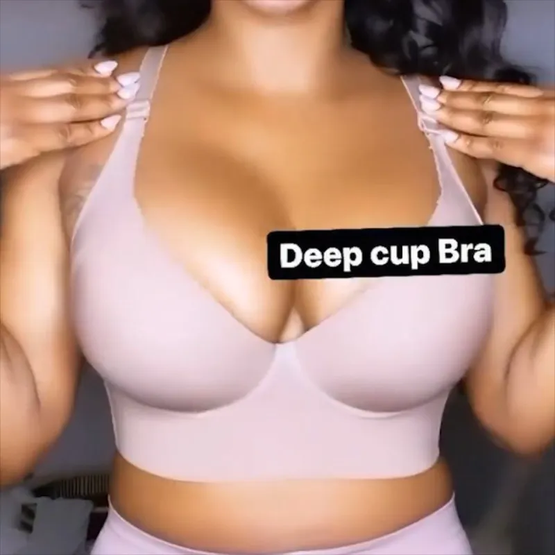 [Copy]🔥BUY 1 GET 1 FREE!!🔥BUY 2 FREE SHIPPING🔥Women's Deep Cup Bra Hide Back Fat Full Back Coverage Push Up Bra With Shapewear Incorporated