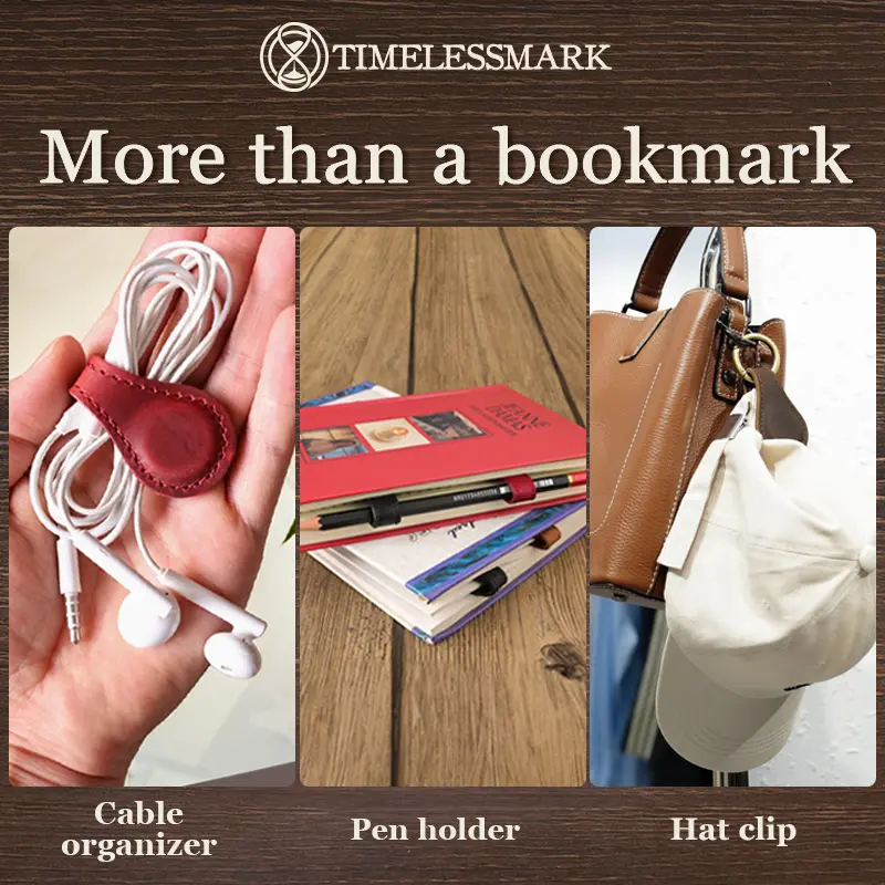 TimelessMark - LAST DAY SALE 70% OFF - Personalized Magnetic Leather Bookmark
