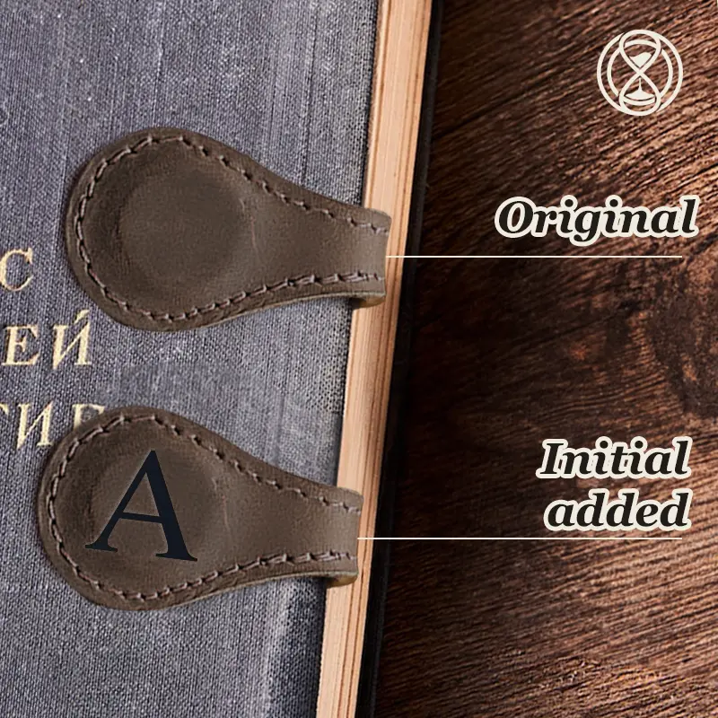 TimelessMark - LAST DAY SALE 70% OFF - Personalized Magnetic Leather Bookmark