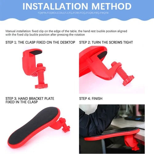 Desktop computer armrest adjustable wrist support pad