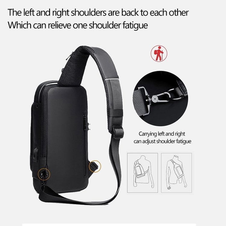 USB charging sport sling Anti-theft shoulder bag(Buy 2 Free Shipping)