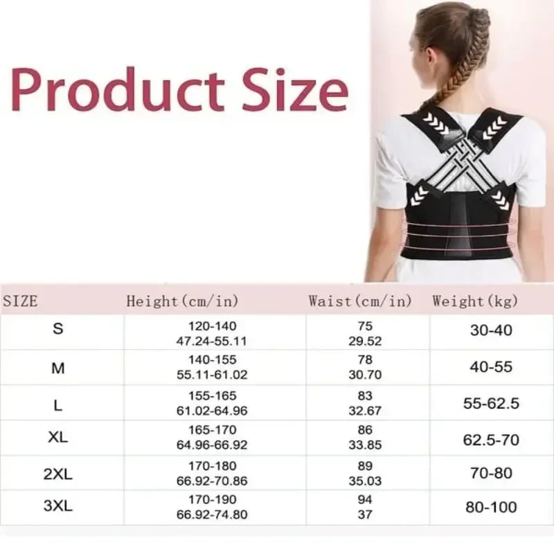 Adjustable Back Posture Belt Office Home Gym Unisex-BUY 2 FREE SHIPPING & 10% off