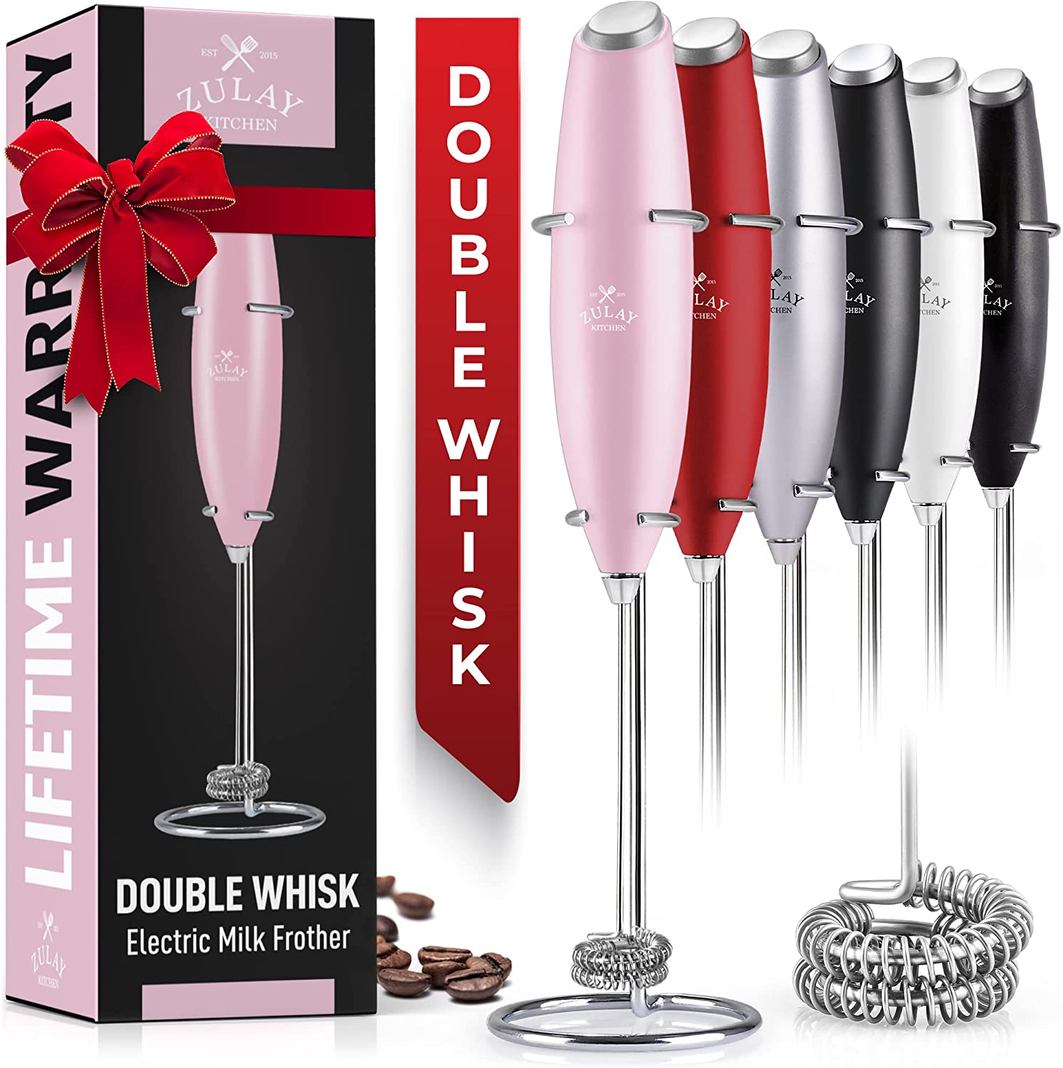 Stainless steel electric milk frother