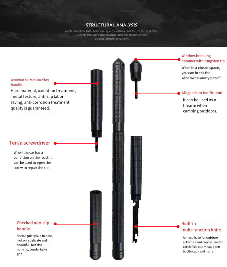 Elegant Mk 2 Survival System Walking Stick Images