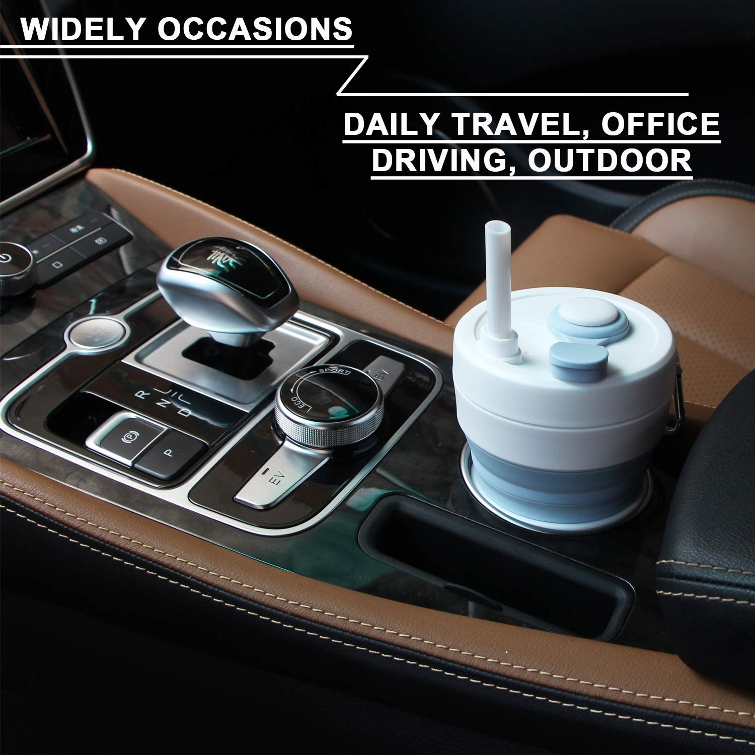 Collapsible To-Go Pocket Size Silicone Bottle for Hot and Cold Drinks