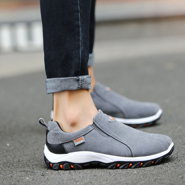 MEN'S GOOD ARCH SUPPORT OUTDOOR BREATHABLE LIGHTWEIGHT WALKING SLIP ON SNEAKERS