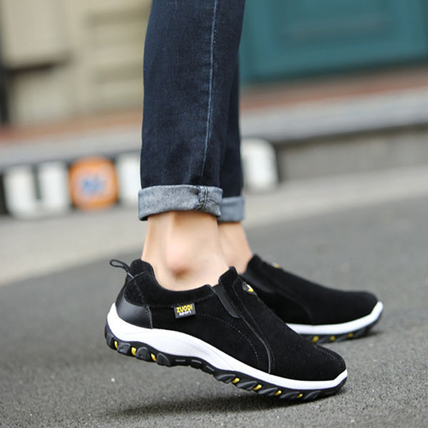 MEN'S GOOD ARCH SUPPORT OUTDOOR BREATHABLE LIGHTWEIGHT WALKING SLIP ON SNEAKERS