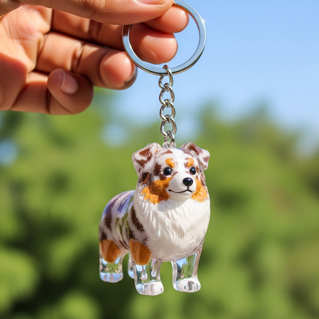 Dog Hair Collector Keychain Charm Memorial Storage Box