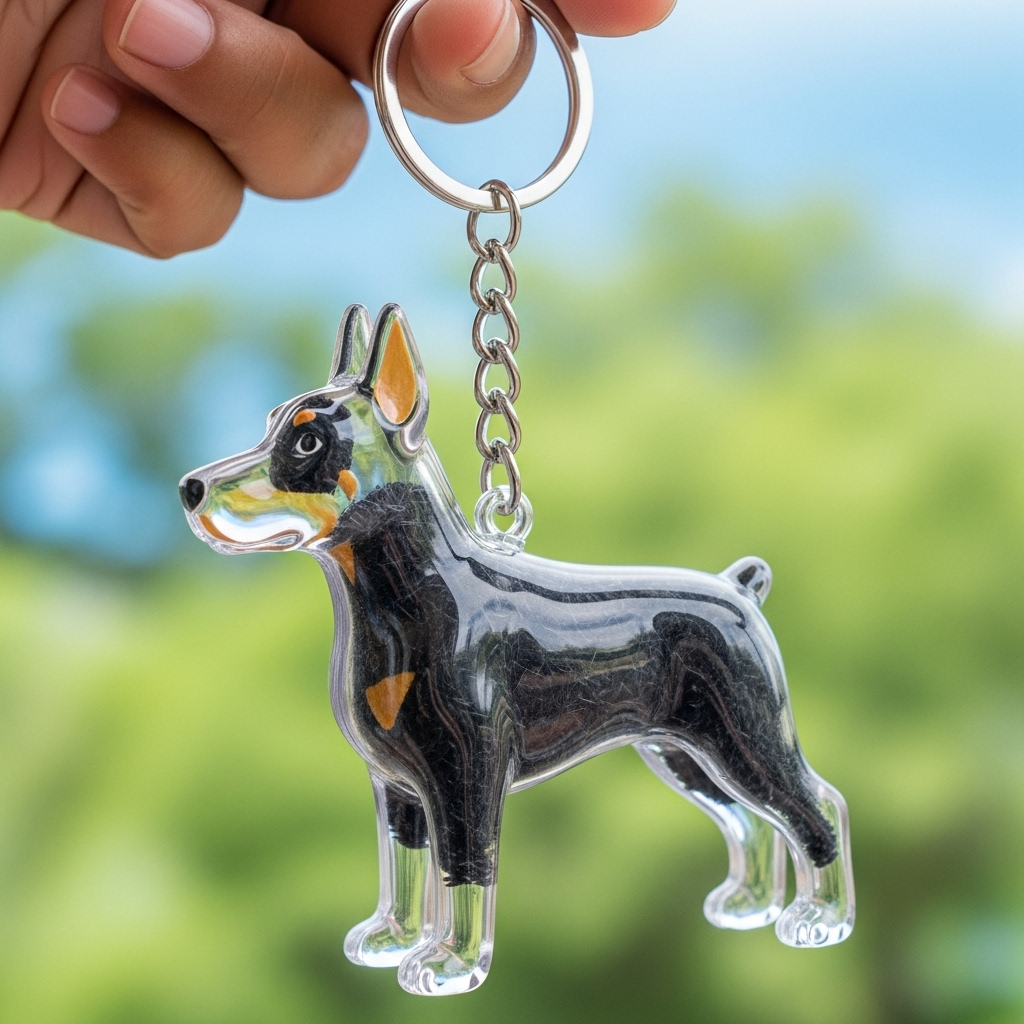Dog Hair Collector Keychain Charm Memorial Storage Box