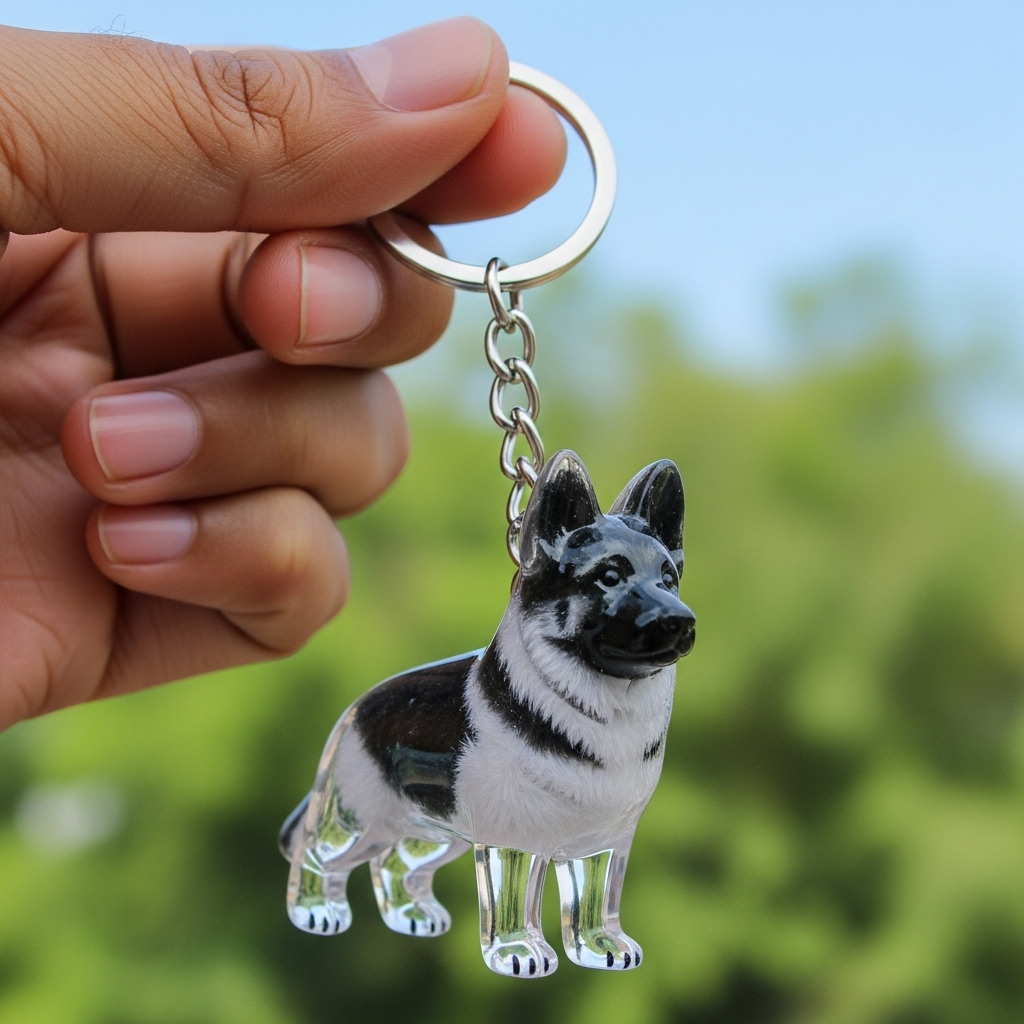 Dog Hair Collector Keychain Charm Memorial Storage Box