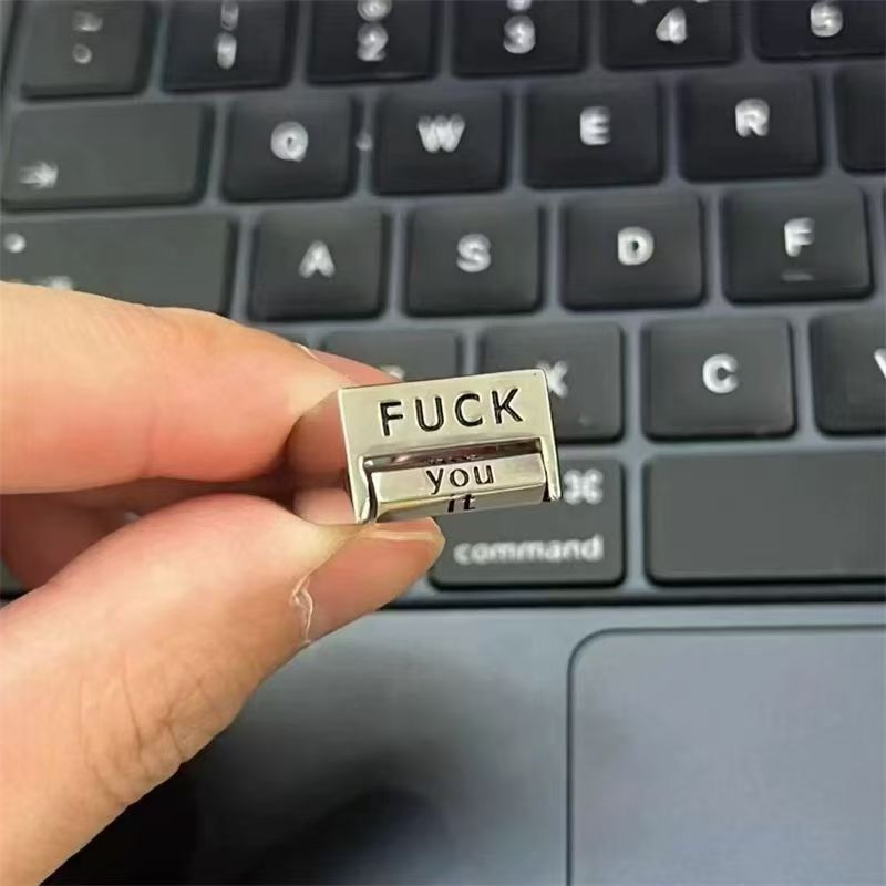 Against All Rings Niche Design Love Rings Adjustable Mood Ring That Can Be Rotated To Fuck Everything