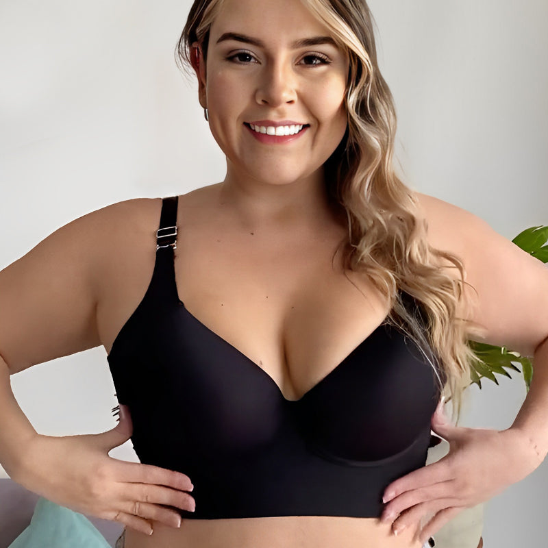 Sudiltd® Push-Up Back Smoothing Bra - Black+Beige (2 PACK）