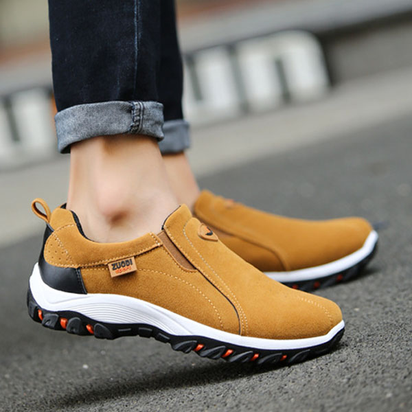 MEN'S GOOD ARCH SUPPORT OUTDOOR BREATHABLE LIGHTWEIGHT WALKING SLIP ON SNEAKERS