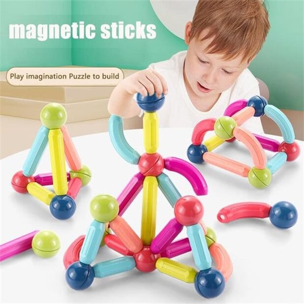 🔥Last Day Special Sale 49% OFF- Magnetic Balls and Rods Set Educational Magnet Building Blocks