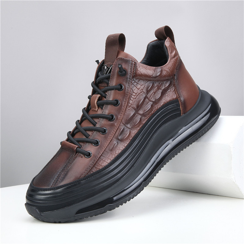 Men's Cowhide Sports Air Cushion Casual Shoes