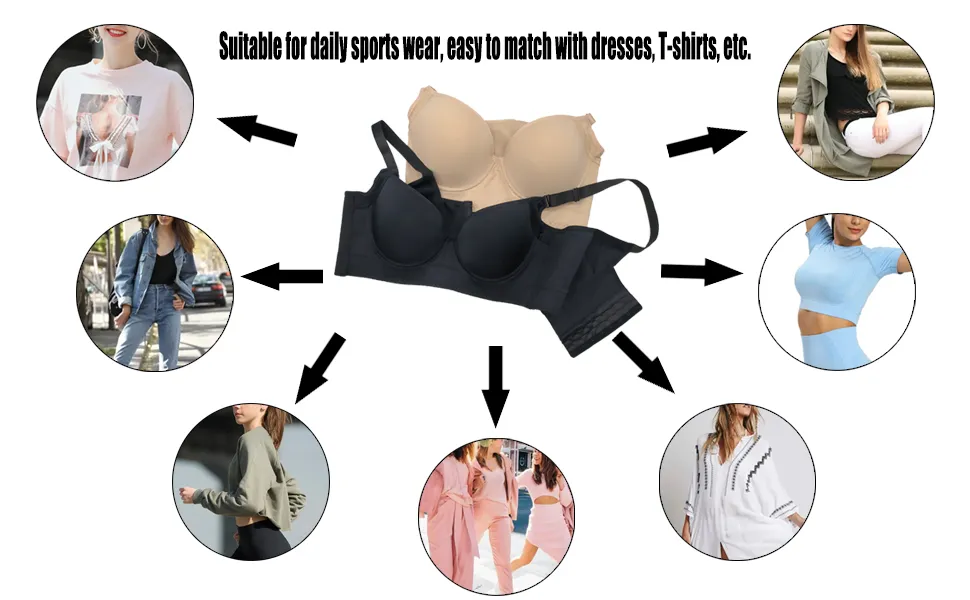 [Copy]🔥BUY 1 GET 1 FREE!!🔥BUY 2 FREE SHIPPING🔥Women's Deep Cup Bra Hide Back Fat Full Back Coverage Push Up Bra With Shapewear Incorporated