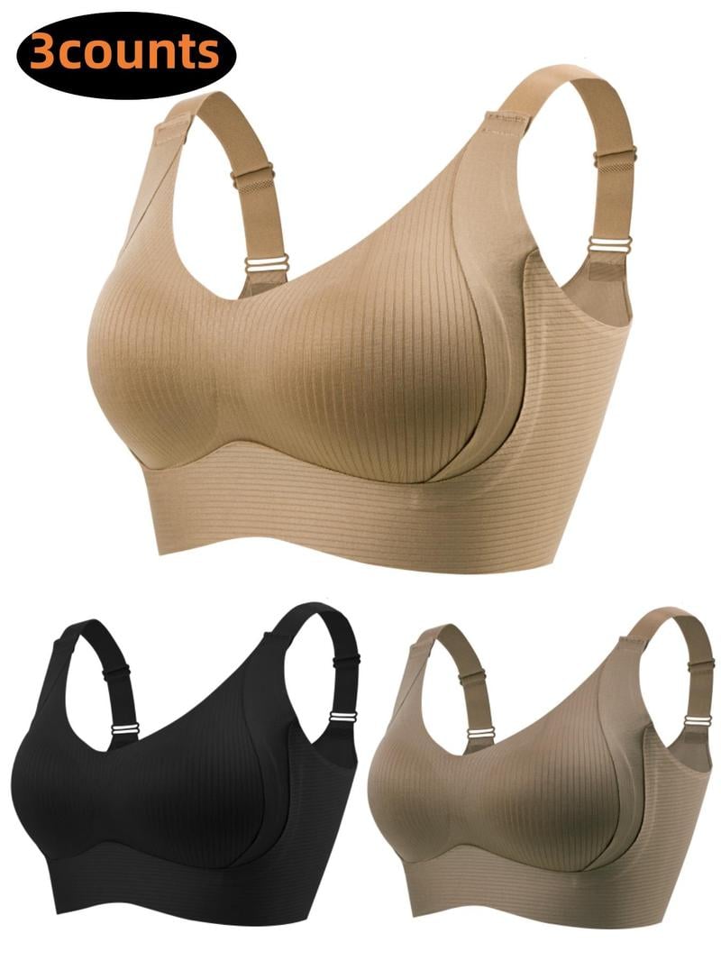 🔥🔥Women's Ribbed Push Up Adjustable Wireless Bra