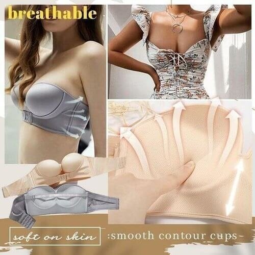 Invisible Strapless Extra Push Up Bra