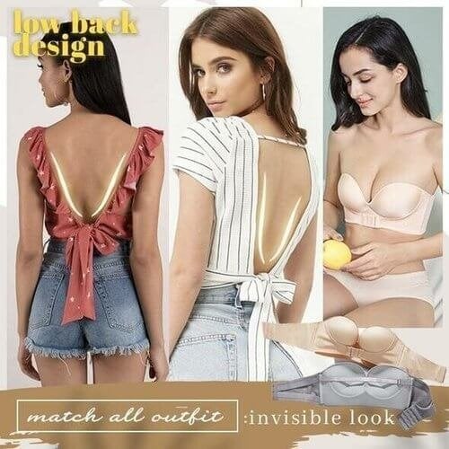 Invisible Strapless Extra Push Up Bra