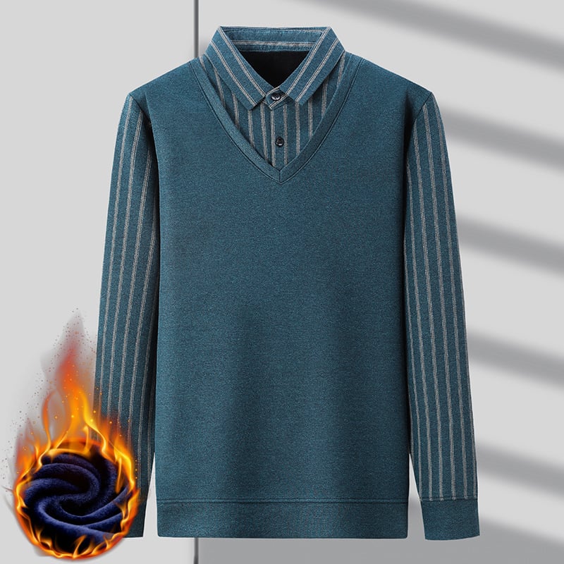 🔥 Last day  - 30% Off🔥 Fake Two Pieces  Knitted Pullover