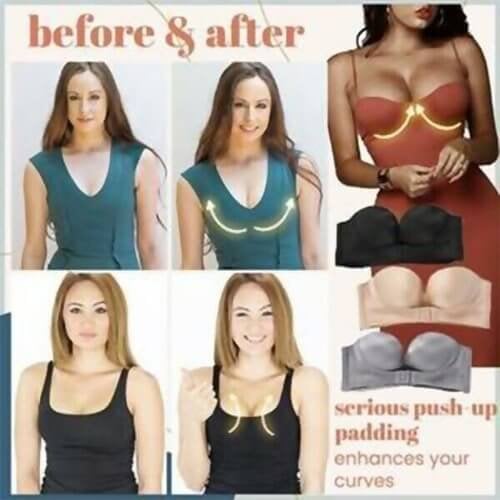 Invisible Strapless Extra Push Up Bra