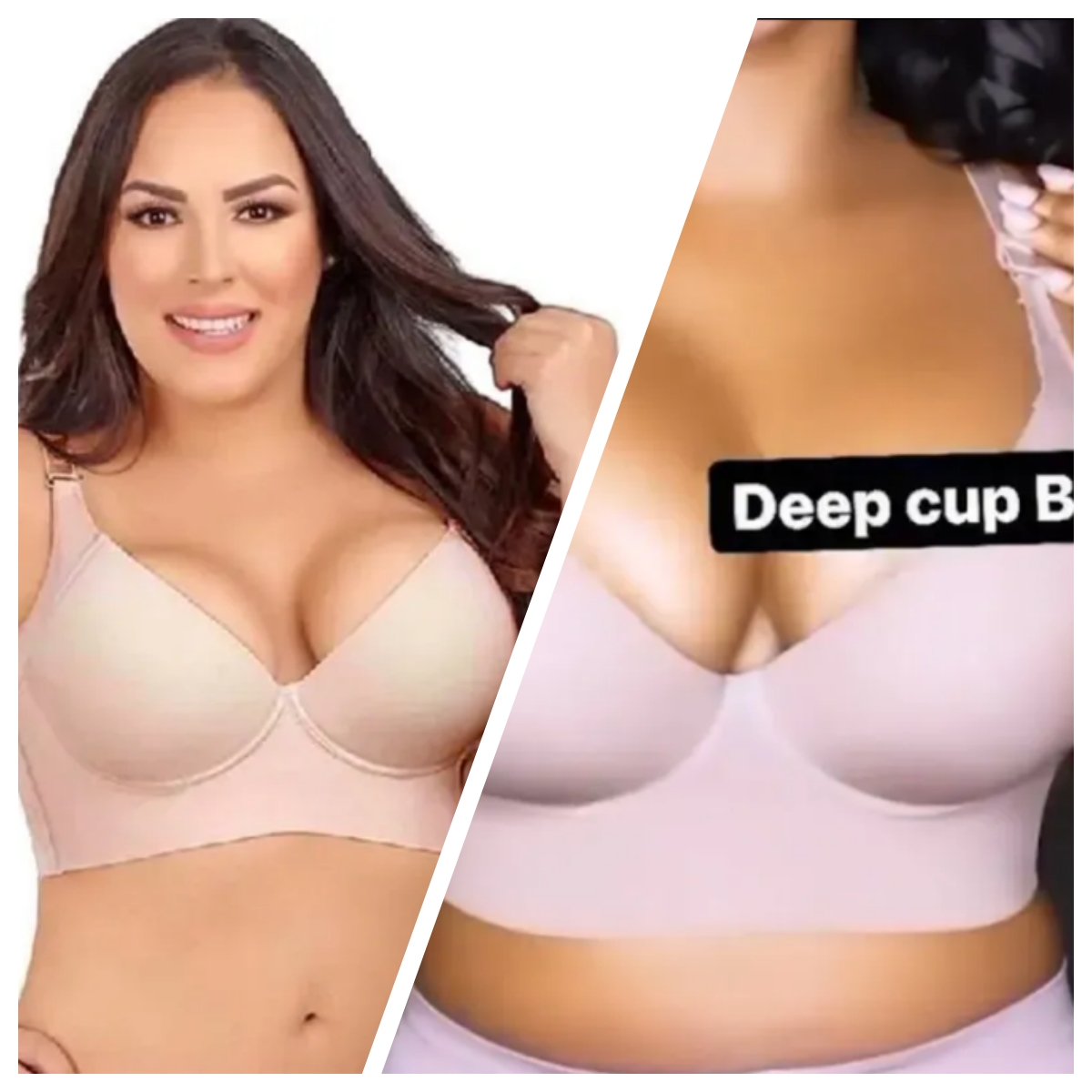 [Copy]🔥BUY 1 GET 1 FREE!!🔥BUY 2 FREE SHIPPING🔥Women's Deep Cup Bra Hide Back Fat Full Back Coverage Push Up Bra With Shapewear Incorporated