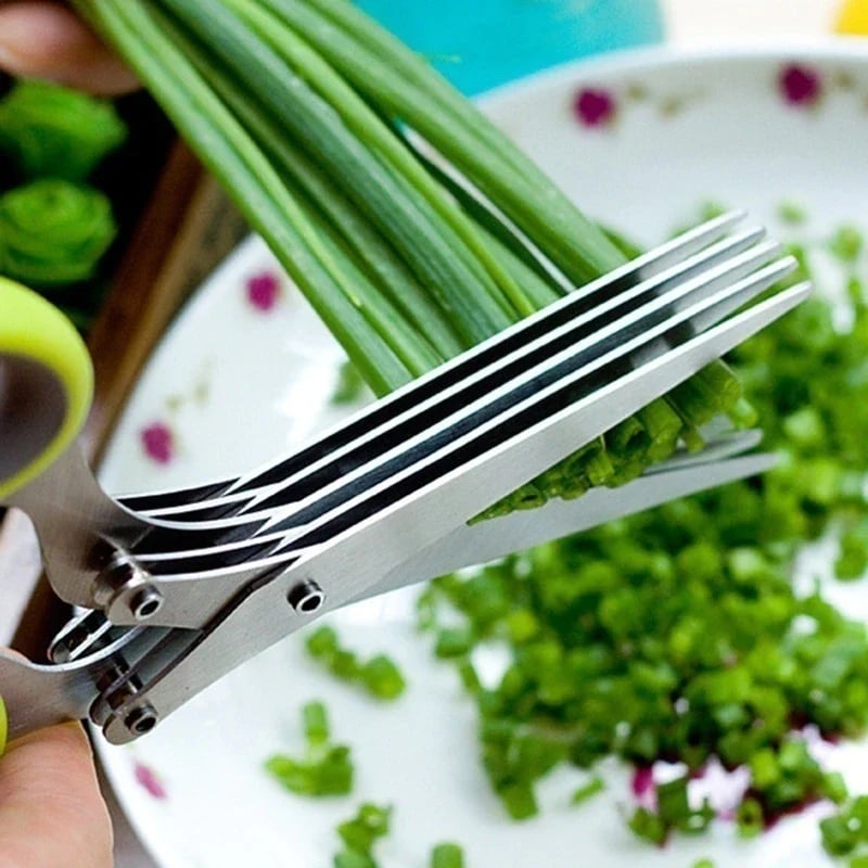 (🔥🎁2024 New Year Hot Sale🎁-49% Off 🔥) 5 Blade Kitchen Salad Scissors