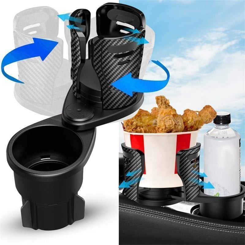 Dual Cup Holder Expander for Car, 2-in-1 Multifunction Car Drink Expan