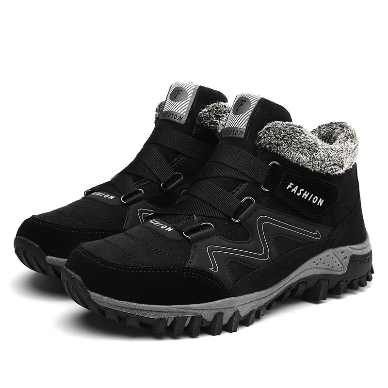 Women's Winter Thermal Villi Leather Platform Fashion High Top Boots
