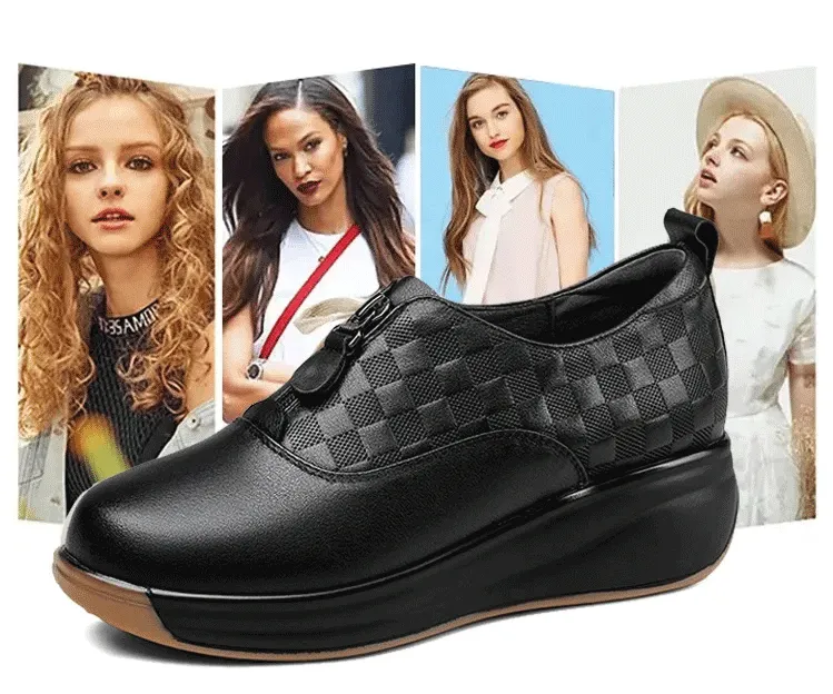 Soft bottom plaid Roman retro casual women's shoes