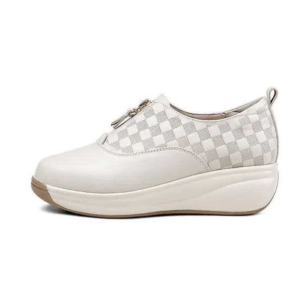 Soft bottom plaid Roman retro casual women's shoes