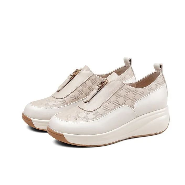 Soft bottom plaid Roman retro casual women's shoes