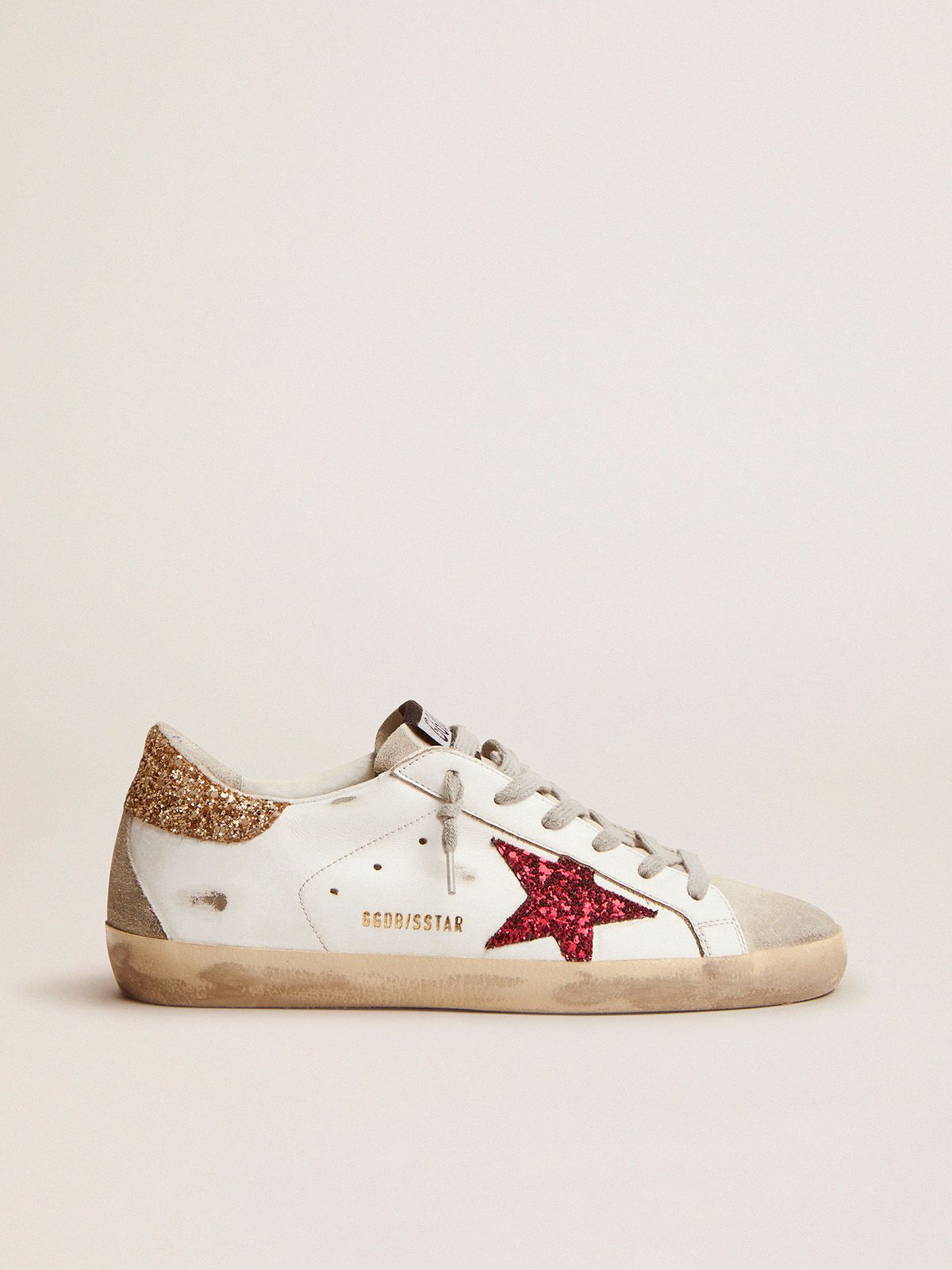 Sup-S sneakers with colored glitter star and heel tab