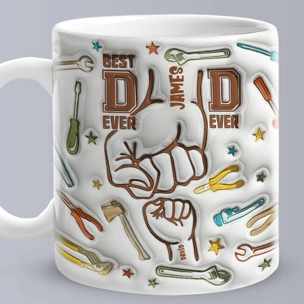 Personalized Names Custom 1-6 Kids 3D Inflated Effect Printed Mug