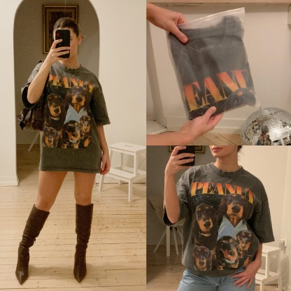 🐾✨Paw-some Style, Tail-Wagging Fun! - Custom Printing Vintage Hip Hop Vintage Pet Sweatshirt