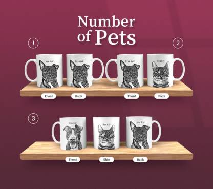 Pet Portrait Custom Sketch Mug from Photo, Personalized Birthday Gift for Cat Dog Mom Dad Owner, In Memory of Dog Loss, Pet Illustration Mug-Artloverhouse