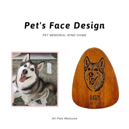 Double Side Personalized Engrave Pet Memorial Wind Chime Pet Loss Gift