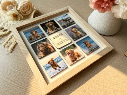 Personalized Dog Photo Frame, Custom Memorial Dog Picture Wooden Frame-Artloverhouse