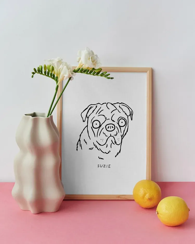 Custom Ugly Pet Portrait Art Canvas Custom Pet Portrait Art