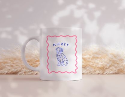 Custom Pet Mug Personalised Drawn Pet Portrait Mug Gift for Dog Mom