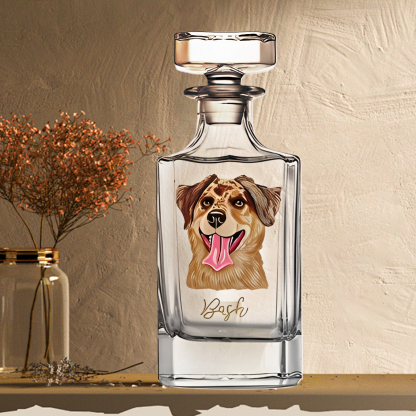 Custom Whiskey Bottles with Pet Portraits
