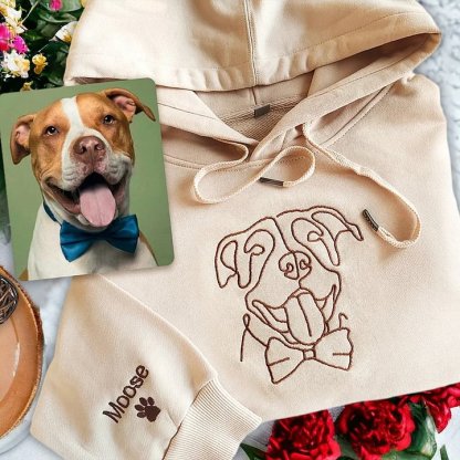 Personalized Pet Embroidered Center Left Sweatshirt